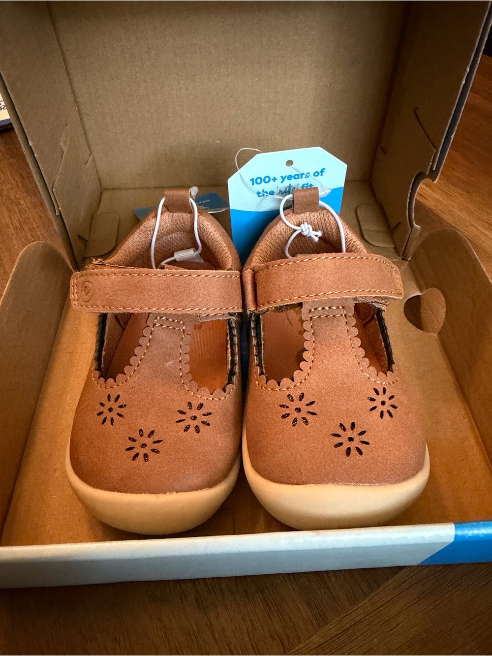 Stride Rite Toddler Mary Jane Shoes in Cognac Brown